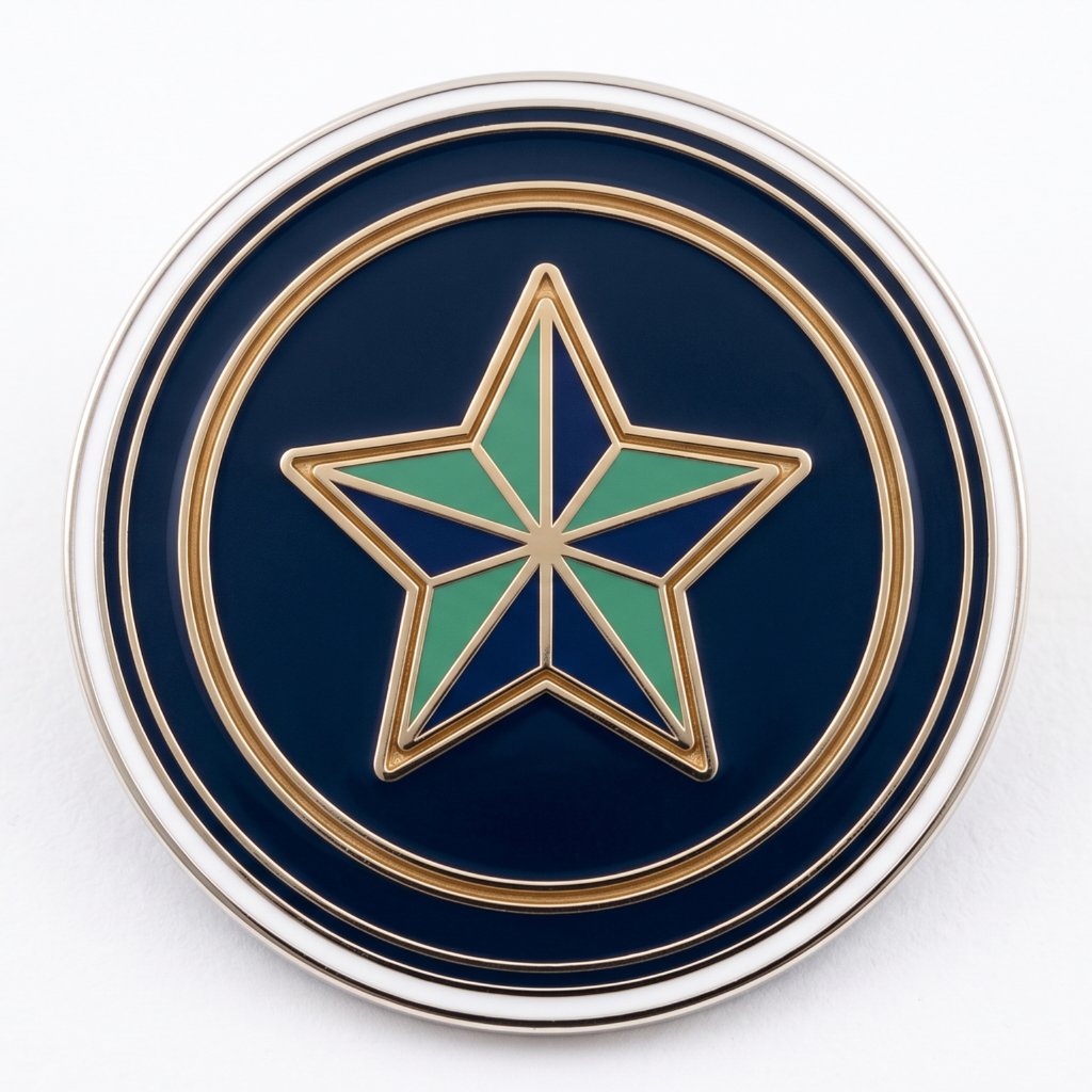 Enamel pin badge style