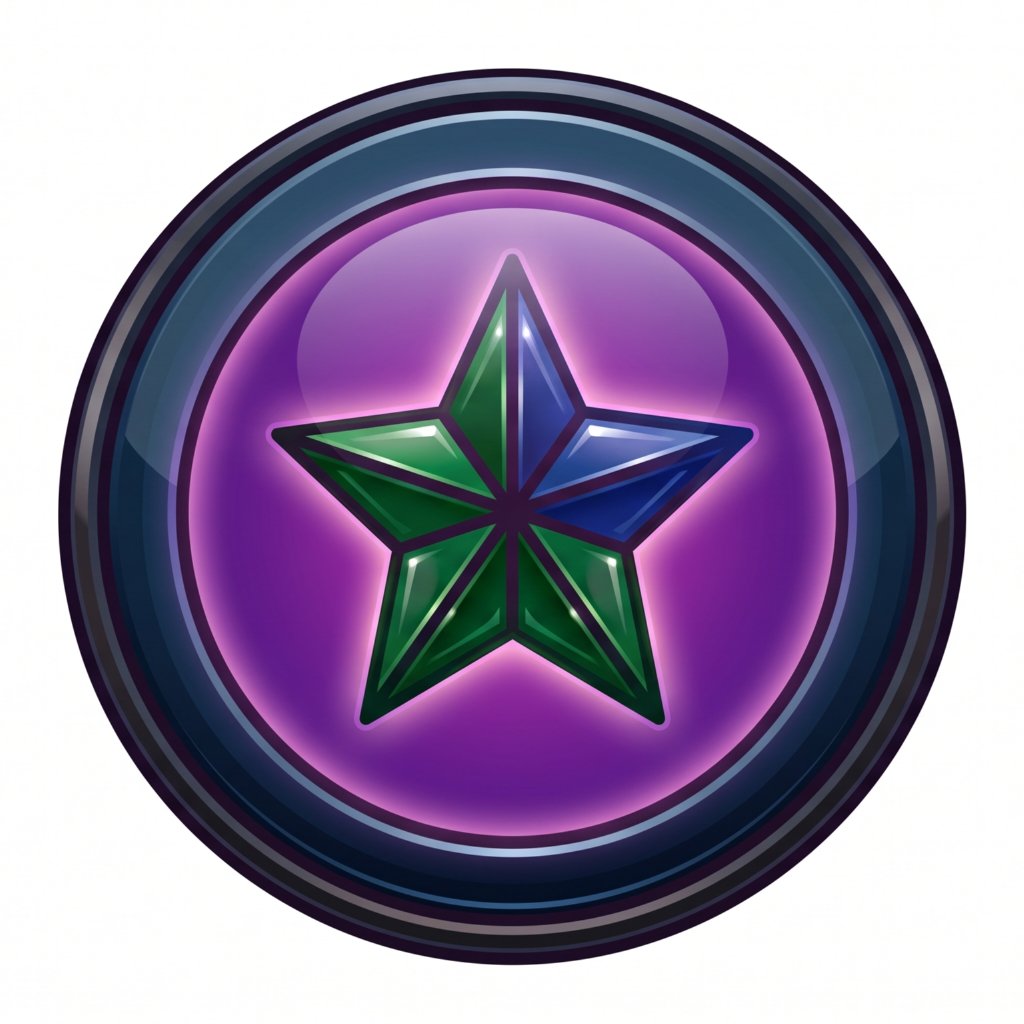 Game glossy badge style